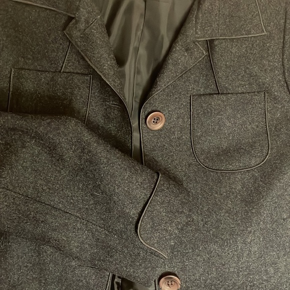 40s Western style Harve Bernard charcoal wool jacket size 6 - Picture 4 of 7